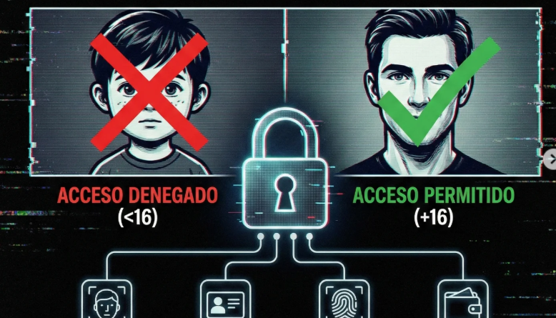 Menores de 16 años prohibido las redes sociales.
